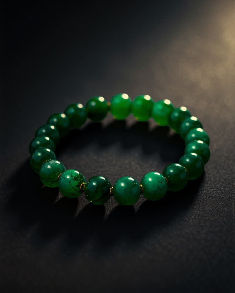Nephrite Beaded Bracelet