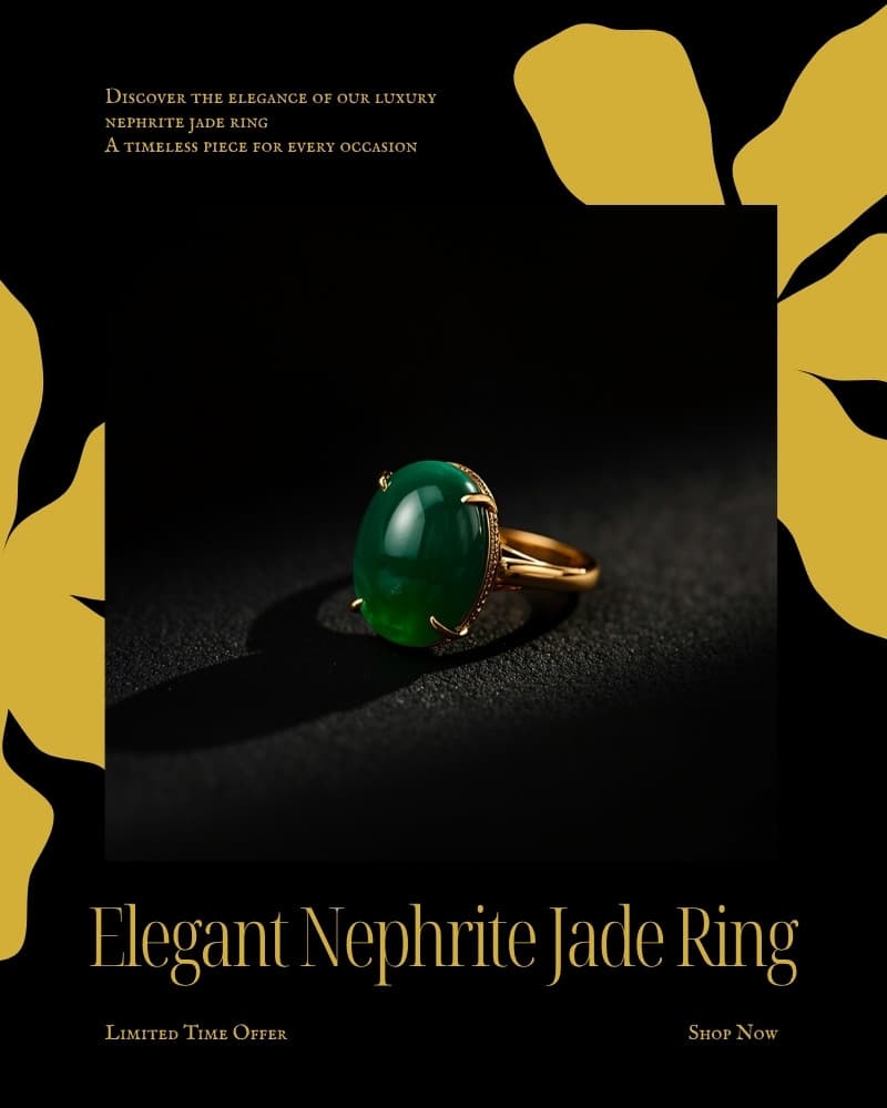 Nephrite Cabochon Ring